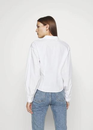 Блуза в винтажном стиле с кружевом, selected femme, рубашка белая10 фото