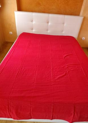 Красная хлопковая простынь, покрывало200*240,в наличии цвета 
производство туречковина2 фото