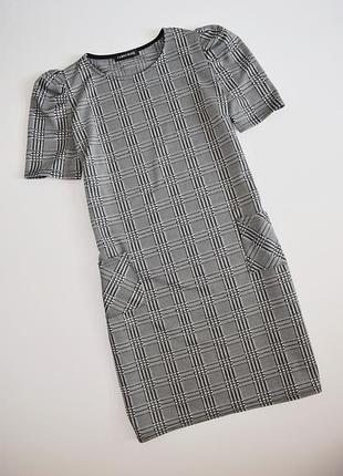 Платье свободного кроя в клетку с карманами cameo rose