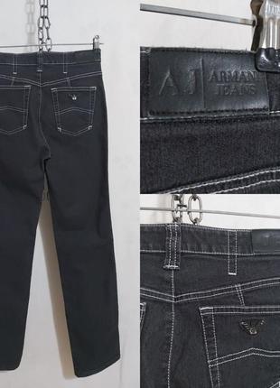 Стрейчевые джинсы прямого кроя с контрастными швами armani jeans7 фото