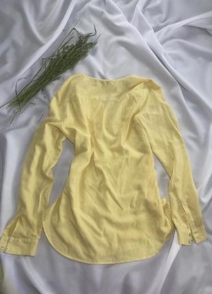 Легкая желтая блуза8 фото
