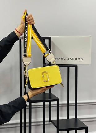 Сумка желтая женская в стиле &nbsp;marc jacobs   сумочка маленькая марк джейкобс клатч кросс-боди