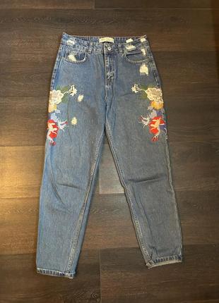 Брендовые итальянские джинсы с вышивкой dsquared