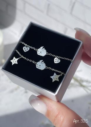 Серебряный браслет 925 пробы для девочки