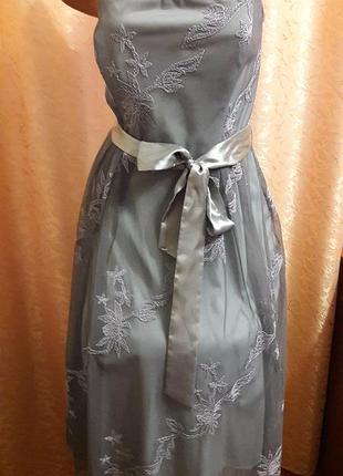 Суперовое платье/сетка/вышивка!