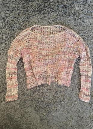 Свитер сеточка мохерный