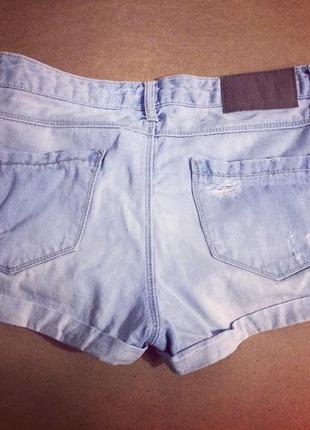 Короткие джинсовые шорты с завышенной талией2 фото