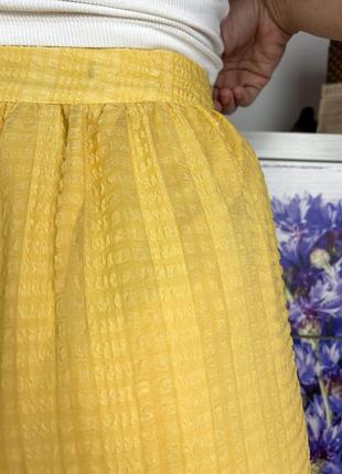 Шикарная ярусная желтая юбка макси 1+1=34 фото