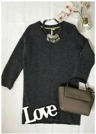 White stuff, теплейшее плотное мини платье, шерсть/хлопок! р.-42