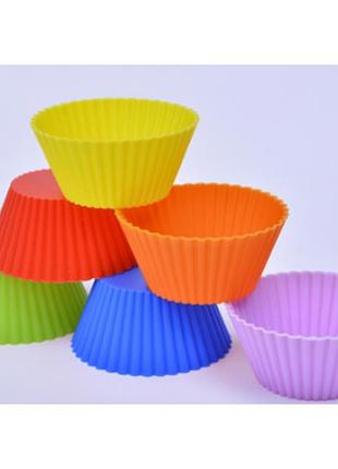 Набір силіконових форм для випікання кексів "корзинка" (набір 10 шт.)