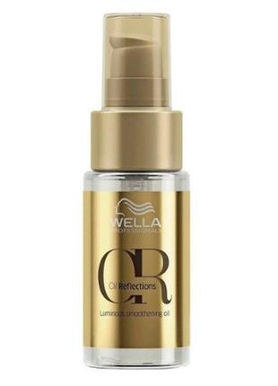 Разглаживающее масло для волос wella oil reflections smoothening oil, 30 мл1 фото