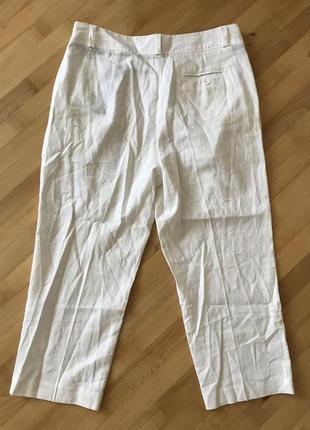 South, новые белые укороченные брюки, лен/вискоза! р.-12uk2 фото