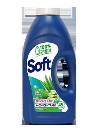 Безфосфатний гель для прання soft "linfa di aloe" 45 пранів, 2,25 л1 фото