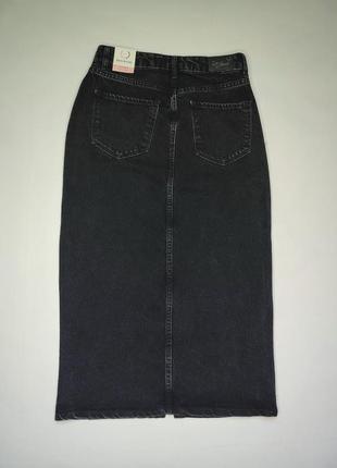 Женская джинсовая юбка серая5 фото