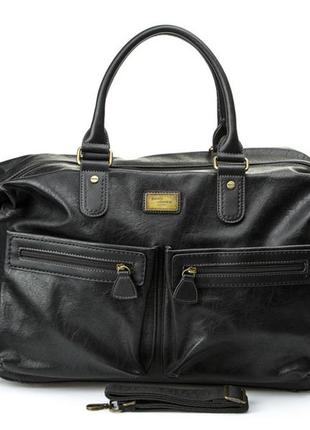Чоловіча дорожня стильна сумка david jones (355) чорна1 фото