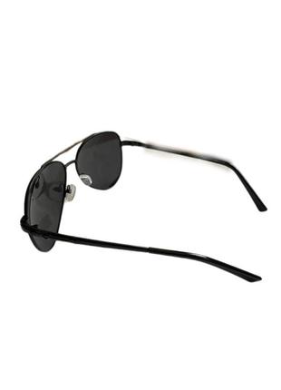 Сонцезахисні окуляри чорні авіатори чоловічі пляжні4 фото