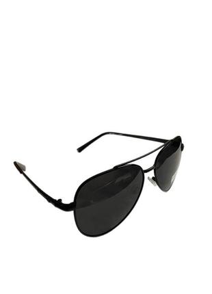 Сонцезахисні окуляри чорні авіатори чоловічі пляжні3 фото