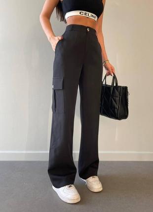 Стильные женские брюки карго. женские брюки костюмка3 фото