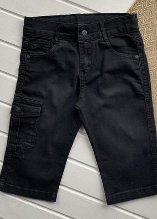 Джинсовые шорты черные, джинсовые бриджи черные