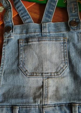 Модный джинсовый комбез шорты cat&amp;jack на 4-5 лет2 фото