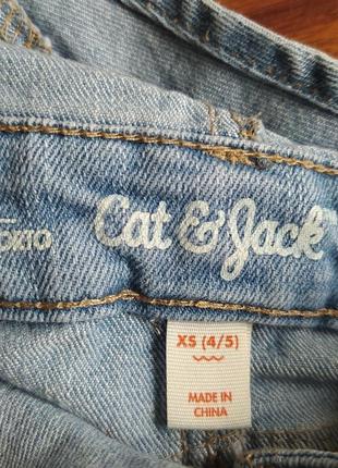 Модный джинсовый комбез шорты cat&amp;jack на 4-5 лет6 фото