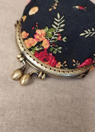 Женский винтажный цветочный  мини кошелёк сумочка8 фото