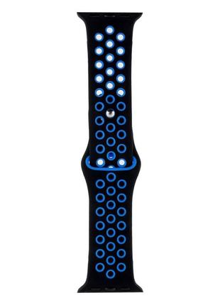 Ремінець для apple watch nike 38/40/41 mm колір 09, чорно-синій