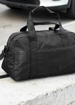 Спортивная сумка nike just do it найк черная тканевая для спортзала и фитнеса качественная на 27 литров7 фото