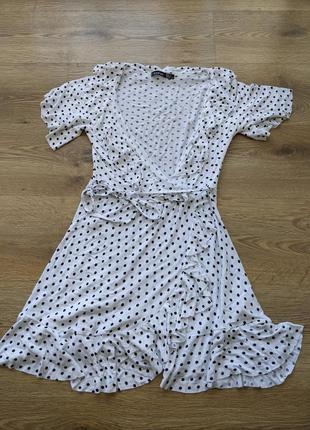 Плаття в горошок плаття халат🤍🖤