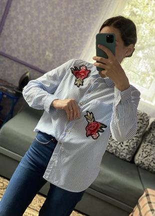 Рубашка в цветы женская1 фото