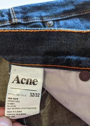 Джинсы acne max raw denim сырой деним7 фото