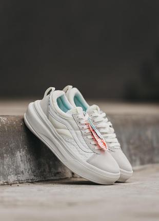 Vans old skool overt plus cc, кросівки жіночі ванс білі, женские белые кроссовки ванс