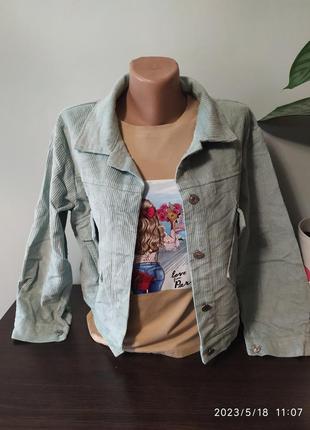 Вельветова куртка. 42-46р6 фото