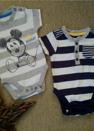Набор боди-микки маус 68-74 см 6.-9 месяцев. дисклей
