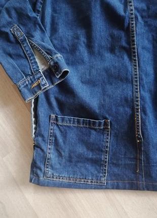 Джинсовая рубашка кофта туника джинс 8