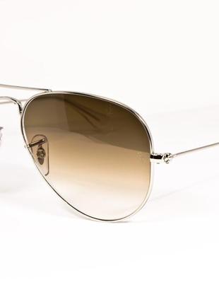 Очки солнцезащитные унисекс ray ban rb3025 55 grey brown grad6 фото