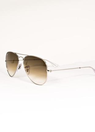 Очки солнцезащитные унисекс ray ban rb3025 55 grey brown grad2 фото