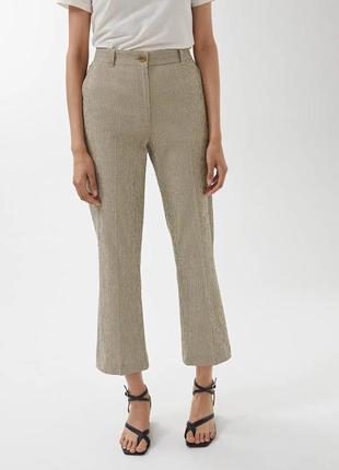 Брюки arket cropped seersucker trousers cos 361 фото