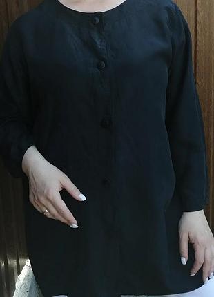 Графітова шовкова блуза