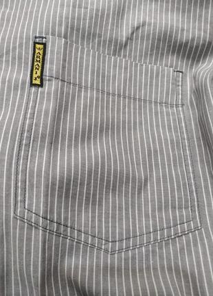 Armani jeans чоловіча сорочка сіро білого кольору в смужку розмір xl7 фото