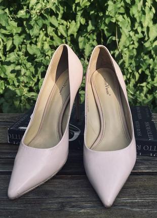 Туфли кожаные классические пудовые