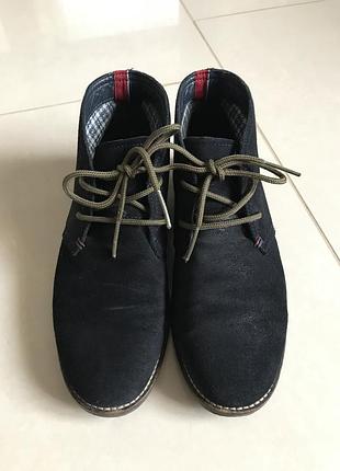 Черевики демісезонні шкіряні модний стильний дорогий бренд tommy hilfiger розмір 37