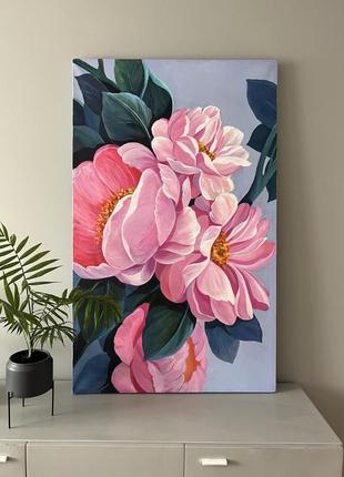 Большая картина цвета картина на заказ подарок ручная работа декор интерьера картина