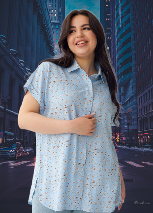 Женская шикарная легкая летняя рубашка блуза хлопок натуральные материалы наложка3 фото