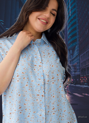 Жіноча шикарна легка літня сорочка блуза бавовна натуральні матеріали наложка2 фото