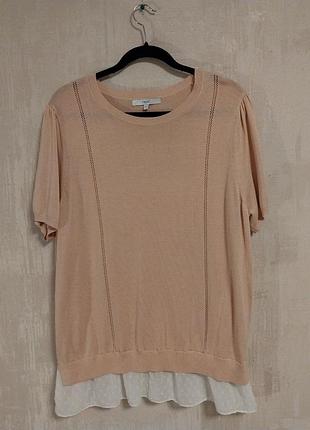 Персиковая футболка большого размера next