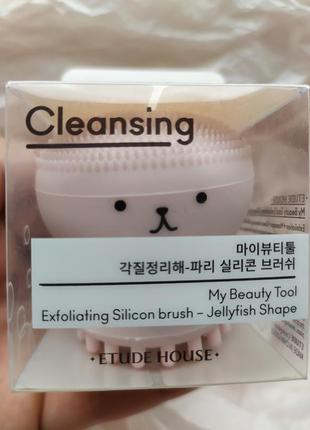 Силіконова щіточка для очищення пор
etude my beauty tool exfoliating jellyfish silicone brush