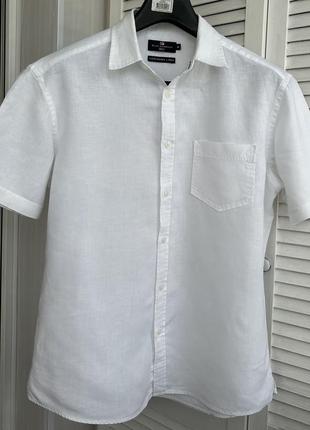 Мужская рубашка лен marks &amp; spenscer