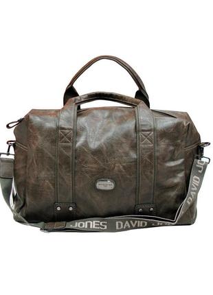 Мужская дорожная стильная сумка david jones (4139) тауп1 фото