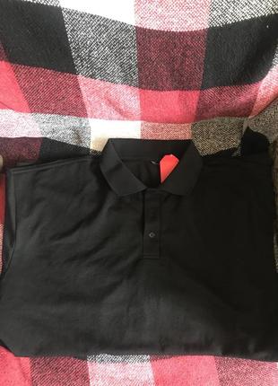 Футболка поло черная xxl-xxxl